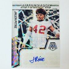 2022 Panini Mosaic Rookie Autographs #82 Jalen Pitre White Prizm /25 Texans RC