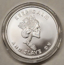 1oz Silver Shield Royal Highness .999 Fine Silver Round Skull Slave Queen Coin 99.95 per troy oz