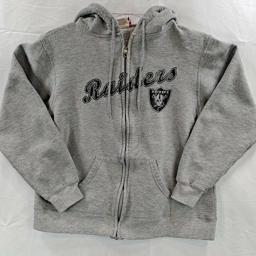 Hoodie Sweater Large Grey Full Zip NFL 