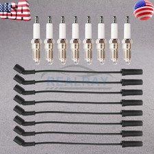 8x Spark Plugs & Wires for 1999-2007 Chevy Silverado GMC Sierra 1500 2500 3500