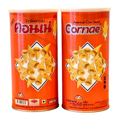 Cornae Thai Crispy Corn Snack   Classic Crunchy & Savory Treat, Fun Funnel Shape