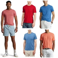 Polo Ralph Lauren Men's T-Shirt S Blue or Mango M Blue or Red SS Crew Neck Tee