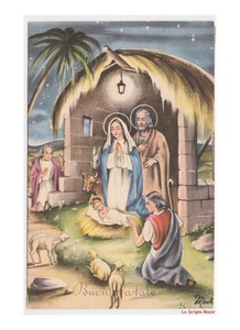 Natale Immagini Religiose.Modi Natale Augurali Religiose Cartolina Vintage Nativita Sacra Famiglia Pastori Ebay
