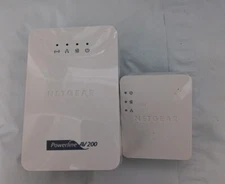 (2) Two - Genuine NETGEAR XAV2101v2 Powerline 200 Nano Adapter Ethernet 