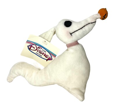 Disney Store Mini Bean Bag Nightmare Before Christmas ZERO 9'' Plush With Tags