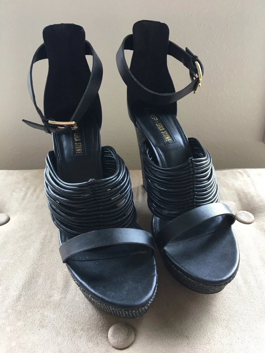 Women's lelia black stiletto heels shop open toe lace up strappy sandals
