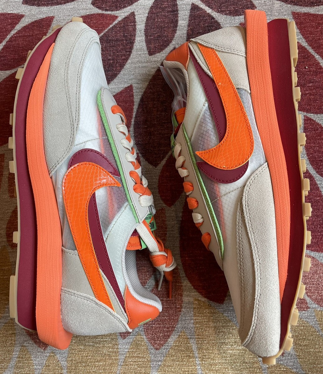 Nike LD Waffle Sacai CLOT Kiss of Death Net Orange Blaze Men Nike LD Waffle Sacai CLOT Kiss of Death Net Orange Blaze Men