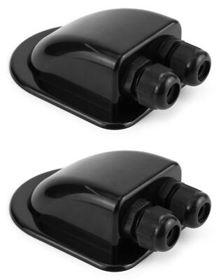 2er Set QWORK  Solar Dachdurchführung IP68 Wasserdicht ABS Kabeldurchführung