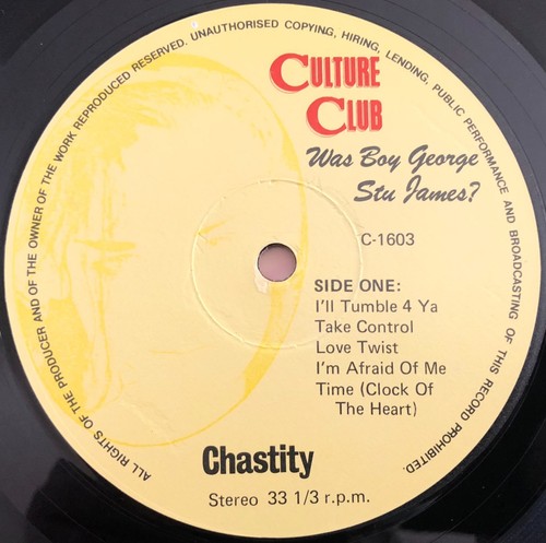 CULTURE CLUB Was Boy George Stu James? RARE LIVE VINYL LP UNIQUE PICTURE SLEEVE! - Picture 5 of 6