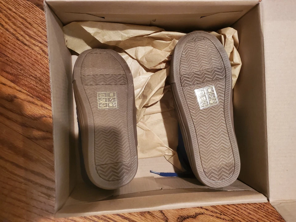 Zapatillas altas de lana azul cobalto MacAlister J Crewcuts para niños grandes talla K12 Foto 3 de 4