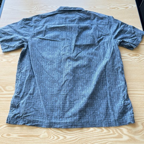 L.L.Bean Short Sleeve Shirt Mens Large Blue 26" Pit-to-Pit Designer Fashion Logo - Picture 5 of 9