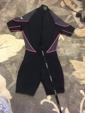 Evo elite womens wet suit shorty black/gray Pink Stitching 3MM sz 5/6