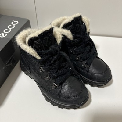 Ecco Exostrike Kids Größe 27 Schwarz Leder