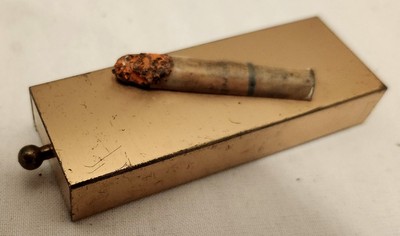 rollie cigarette holder Vintage Gold Tone Metal Pocket Purse Travel Cigarette Holder Ashtray