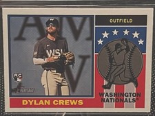Topps 2025 Heritage 1976 Player Icons Dylan Crews Nationals Rookie #76PI-15