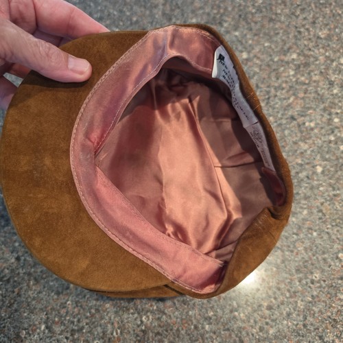 New York Hat & Cap Co Leather Suede Newsboy Cabbie Ha… - Gem