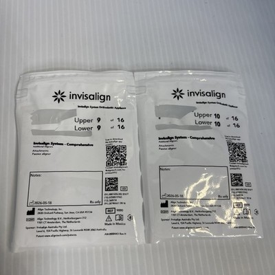 2 Pk INVISALIGN  Teeth Aligners Braces Retainers #9 & #10 Arts Craft Projects