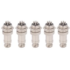5Pcs Aviation Plug Connector Male Female Wire Panel Power Chassis Metal