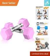 Versatile Light Pink Neoprene Dumbbell Set, 1-15 LB, Rust Resistant & Stylish