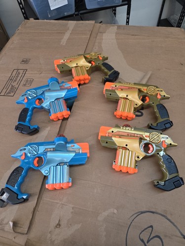 Lot of 5 Tiger Nerf Lazer Laser Tag Phoenix LTX Blaster Guns