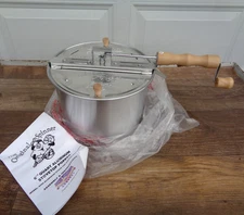 GREAT NORTHERN POPCORN Stainless Steel Stove Top 6-1/2-Quart Popcorn Popper