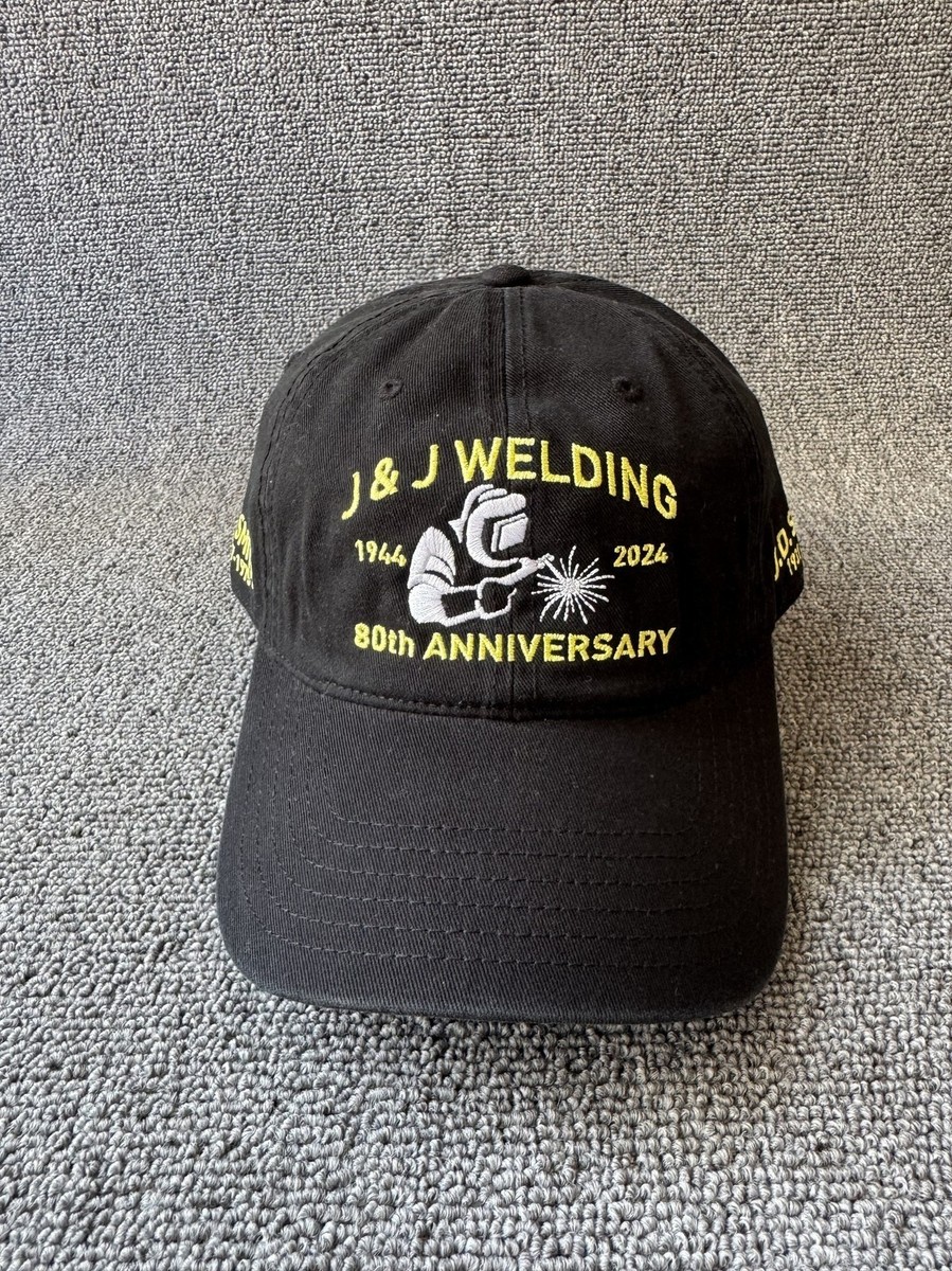 J & J Welding 80th Anniversary Baseball Cap Strapback Black One Size