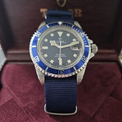 Uhr Tudor Submariner 9411/0 Marineblau 39mm Automatik ETA 2784 Vintage + Box