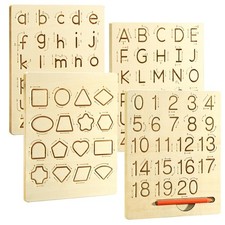 Learn to Write - Number Letter Tracing Boards for Kids Ages 3-8 Beige