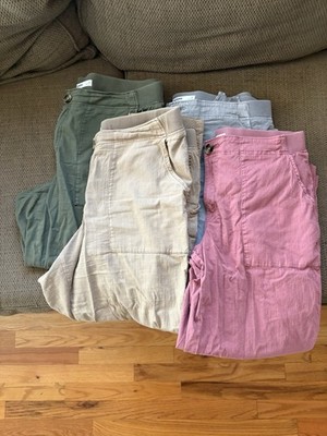 (4) Pair Women s Sonoma For Life Size 14 Comfort Cotton Pants - Button/zip Close