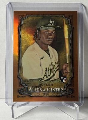 2024 Topps Allen & Ginter Lawrence Butler CHROME ORANGE /25 ROOKIE CARD RC A’S