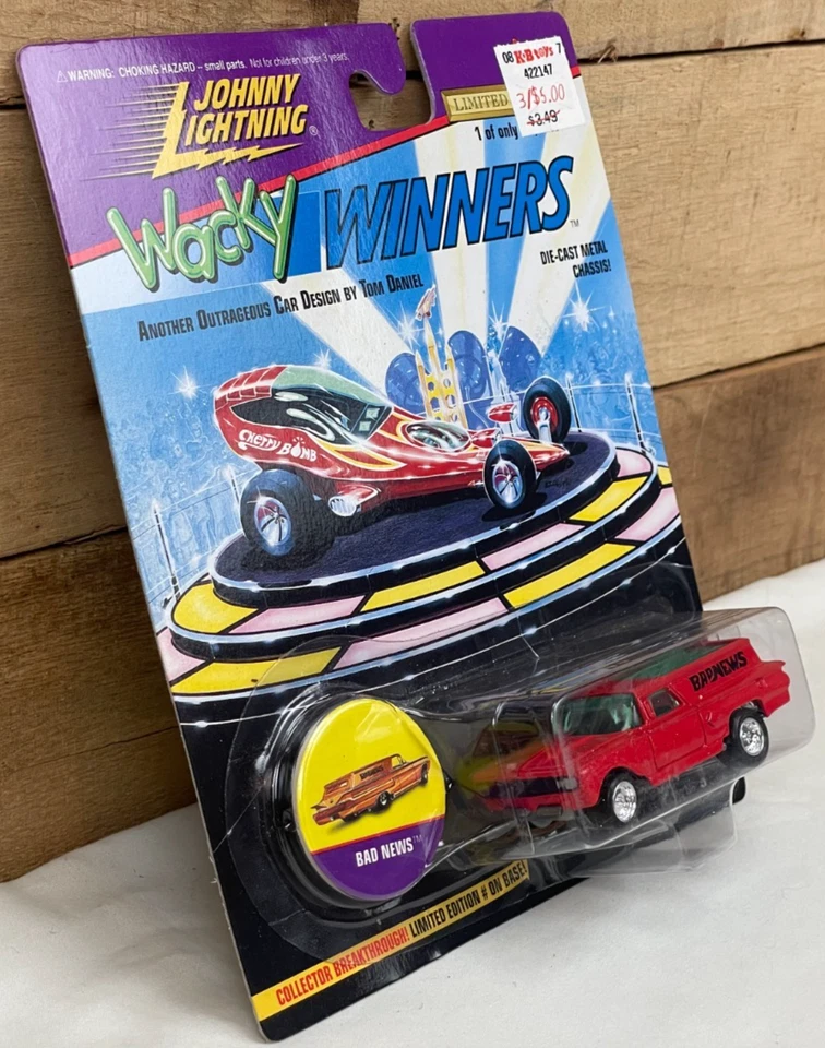 1996 JOHNNY LIGHTNING WACKY WINNERS TOM DANIEL 1960 CHEVROLET PANEL VAN BADNEWS - Image 4 of 4