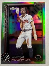 2025 Topps Chrome Ronald Acuna Jr. Refractor #257 Atlanta Braves