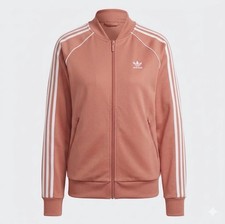 adidas Originals Superstar SST Track Jacket Dusty Pink Blush White Medium Womens