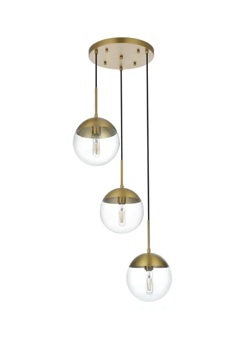 Living District Eclipse 18" Pendant Clear Shade In Chrome - Picture 7 of 9