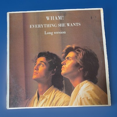 WHAM! Everything She Wants Long Version 12  Vinyl 1985 Columbia ULTRASONIC CLEAN