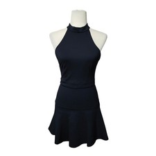 NEW Finders Keepers Navy Dress Fit Flare Bodycon Mini A Line Party Size Small