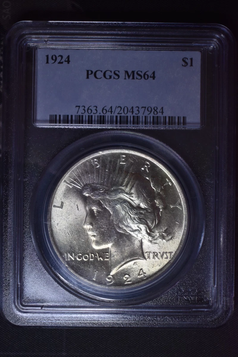 MS 64 Graded 1924 Year Peace Dollars (1921-1935) for sale | eBay