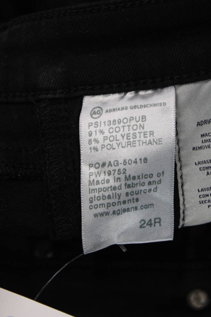 Adriano Goldschmied, Women Ankle Skinny Black Jeans Petites Size 24 thumbnail 5