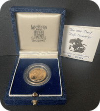 1986 Proof Half  Gold Sovereign