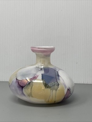 Vintage Murano Arte Linea Mary Kristall Scalloped Edge Vase