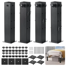 Heavy-Duty College Dorm Bed Risers with 0.16 Reinforced Base-17.42 LB,