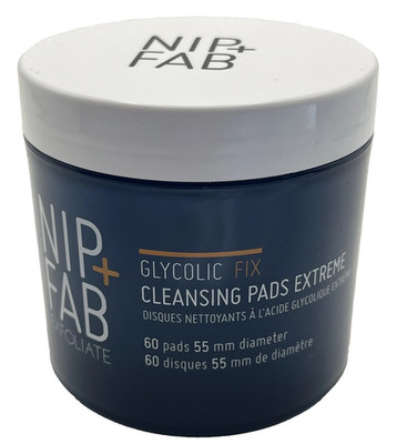 Nip + Fab Glycolic Acid Night 60 Face Pads with Salicylic and Hyaluronic Acid