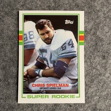 1989 Topps Chris Spielman Detroit Lions Super Rookie #361 Football Card. rookie card picture