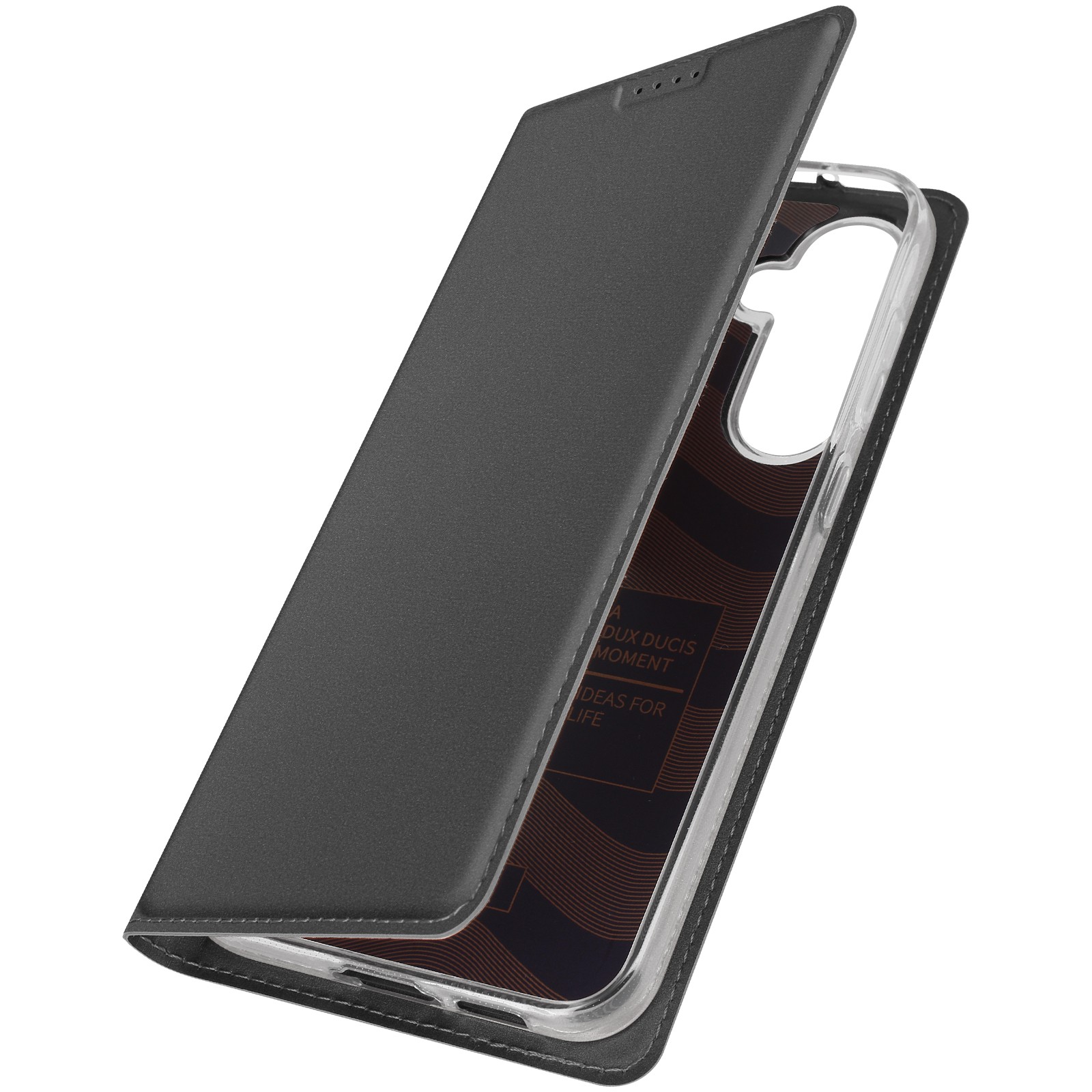 Coque Galaxy S23 FE Dux Ducis noire à clapet avec porte-carte intégré