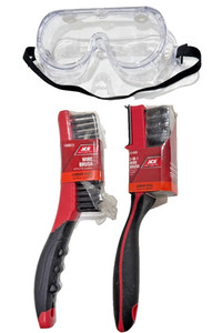 Title 2x Ace Hardware Carbon Steel Wire Brush Set – 2-in-1 & Standard – New – Op