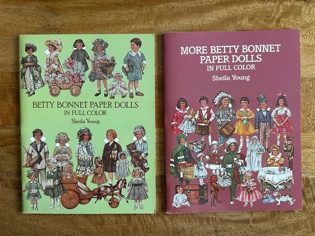 SET OF 2 BETTY BONNET PAPER DOLL BOOKS WITH CLOTHES - NEW, UNUSED