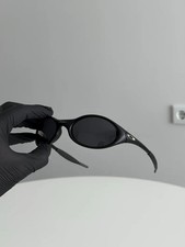 Retro Oakley Eye Jacket 1.0 Gen 2 Polarized Sunglasses Black Frame Black Lenses