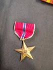 Vintage WWII Bronze Star Medal with Ribbon Military Militaria