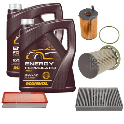 FEBI BILSTEIN Inspektionspaket 10L MANNOL Energy Formula PD 5W-40 für VW