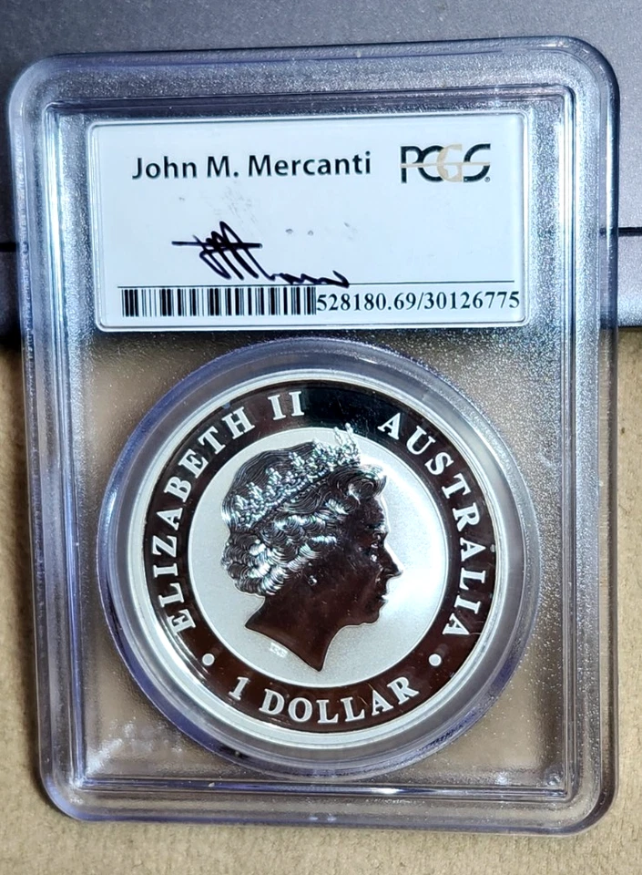 2014-P Australia Wedge Tailed Eagle $1 Silver Coin - MS69 - Mercanti Signed PCGS - Image 2 of 4